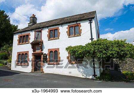 Hawkshead Grammar School, Lake District, National Park, William Wordsworth. View Large Photo Image Stock Image - Hawkshead Grammar School, Lake District, National Park, William Wordsworth.. Fotosearch