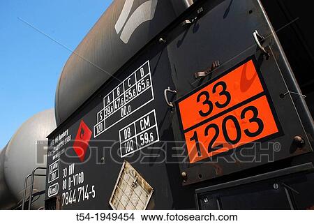 Picture - Hazard identification of an oil freight. Fotosearch