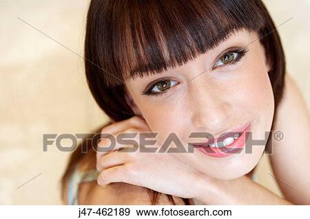 headshot of18 year old girl smiling into camera View Large Photo Image Stock Photo - headshot of18 year old girl smiling into camera. Fotosearch