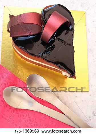 Heart of chocolate for two View Large Photo Image Stock Photo - Heart of chocolate for two. Fotosearch