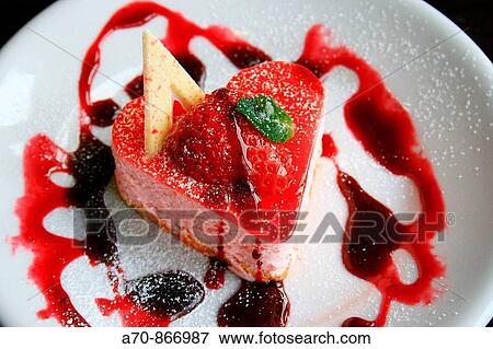 Heart-shaped ice-cream dessert View Large Photo Image Stock Photo - Heart-shaped ice-cream dessert. Fotosearch