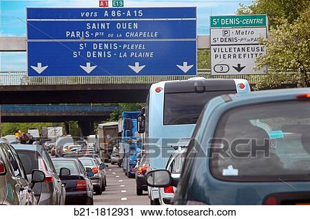 Heavy traffic around Paris, France View Large Photo Image Stock Image - Heavy traffic around Paris, France. Fotosearch