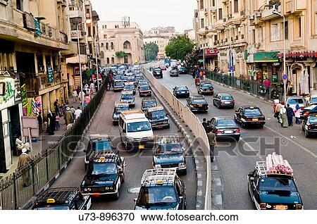 Heavy traffic in Cairo, Egypt View Large Photo Image Stock Image - Heavy traffic in Cairo, Egypt. Fotosearch