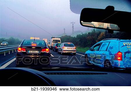 Heavy traffic on A10 by Bordeaux, Gironde, Aquitaine, France View Large Photo Image Stock Photograph - Heavy traffic on A10 by Bordeaux, Gironde, Aquitaine, France. Fotosearch