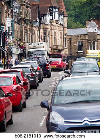 heavy traffic on Dale Road, Matlock, Derbyshire, UK. View Large Photo Image Stock Image - heavy traffic on Dale Road, Matlock, Derbyshire, UK.. Fotosearch