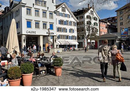 Hechtplatz, Zurich, Switzerland. View Large Photo Image Stock Photo - Hechtplatz, Zurich, Switzerland.. Fotosearch