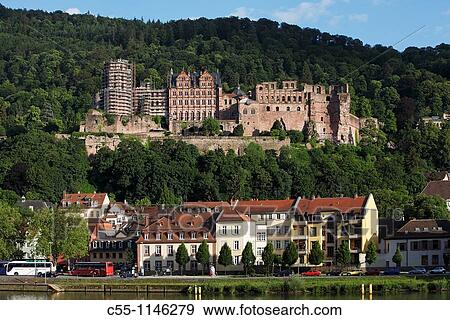 Heidelberg, Necker river, castle, Baden-W? rttemberg, Germany View Large Photo Image Stock Photo - Heidelberg, Necker river, castle, Baden-W? rttemberg, Germany. Fotosearch