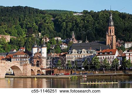 Heidelberg, old town, Necker river, Old Bridge, Karl Theodor Bridge, Heiliggeistkirche, St Spirit church, Baden-W? rttemberg, Germany View Large Photo Image Stock Image - Heidelberg, old town, Necker river, Old Bridge, Karl Theodor Bridge, Heiliggeistkirche, St Spirit church, Baden-W? rttemberg, Germany. Fotosearch