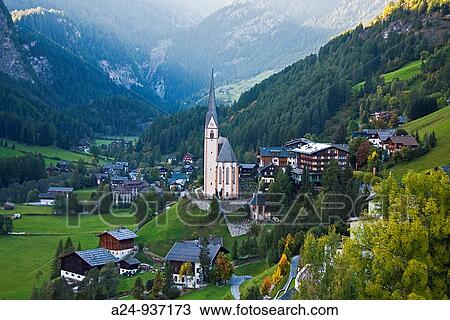 Stock Image - Heiligenblut and Grossglockner, Austria. Fotosearch