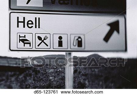 Hell road sig. Norway, Arctic circle View Large Photo Image Stock Image - Hell road sig. Norway, Arctic circle. Fotosearch