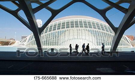 Hemisferic (planetarium and cinema). City of Arts and Sciences, by S. Calatrava. Valencia. Spain. View Large Photo Image Stock Photo - Hemisferic (planetarium and cinema). City of Arts and Sciences, by S. Calatrava. Valencia. Spain.. Fotosearch