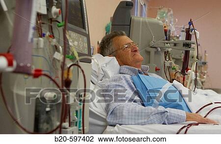 Stock Image - Hemodialysis. Hospital de Zumarraga, Gipuzkoa, Euskadi, Spain. Fotosearch