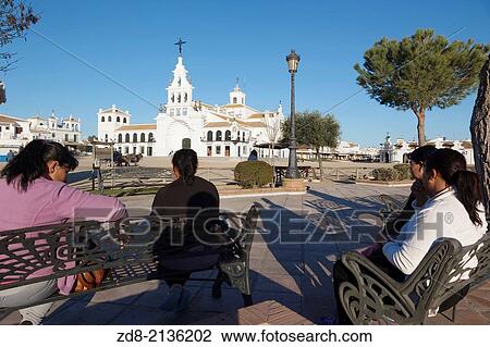 hermitage of el rocio. huelva. spain. View Large Photo Image Stock Image - hermitage of el rocio. huelva. spain.. Fotosearch