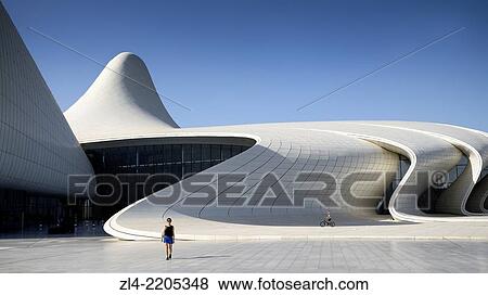 Heydar Aliyev cultural center futuristic monument designed by the architect Zaha Hadid. Azerbaijan, Baku. Model Released. View Large Photo Image Stock Photo - Heydar Aliyev cultural center futuristic monument designed by the architect Zaha Hadid. Azerbaijan, Baku. Model Released.. Fotosearch