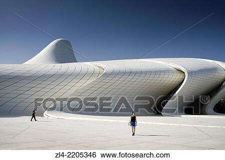 Heydar Aliyev cultural center futuristic monument designed by the architect Zaha Hadid. Azerbaijan, Baku. Model Released. View Large Photo Image Stock Photograph - Heydar Aliyev cultural center futuristic monument designed by the architect Zaha Hadid. Azerbaijan, Baku. Model Released.. Fotosearch