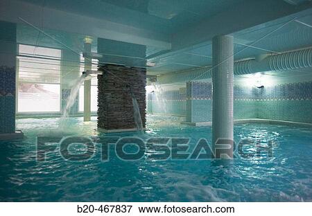 Stock Photo - Hidroterapia, Piscina termal, Balneario de Cestona, Gipuzkoa, Euskadi. Fotosearch