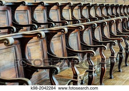 Picture - high choir, convent church of Christ, year 1162, Tomar, District of Santarem, Medio Tejo, region center, Portugal, Europe.. Fotosearch
