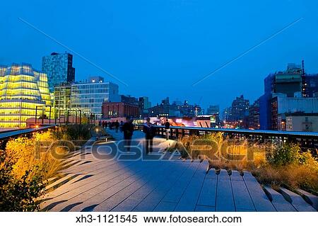 High Line Elevated Park, New York City, View Large Photo Image Stock Photography - High Line Elevated Park, New York City,. Fotosearch
