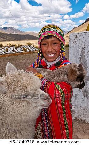 High peak at 13, 000 feet of La Raya Peru with young boy with llama portrait View Large Photo Image Stock Photo - High peak at 13, 000 feet of La Raya Peru with young boy with llama portrait. Fotosearch