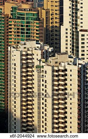 High-rising residential buildings in Central District, Hong Kong Island, Hong Kong. View Large Photo Image Picture - High-rising residential buildings in Central District, Hong Kong Island, Hong Kong.. Fotosearch
