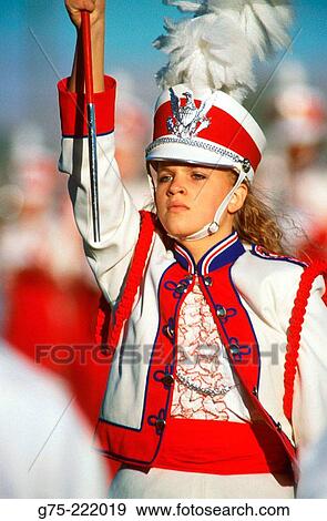 High school band drum major View Large Photo Image Stock Photo - High school band drum major. Fotosearch