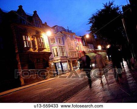 High Street City Centre Downtown Oxford England View Large Photo Image Stock Image - High Street City Centre Downtown Oxford England. Fotosearch