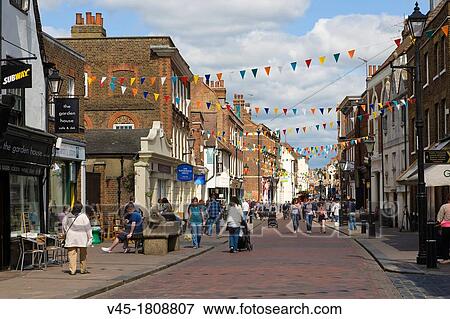 High Street, Rochester, Kent, England, UK. View Large Photo Image Stock Photo - High Street, Rochester, Kent, England, UK.. Fotosearch
