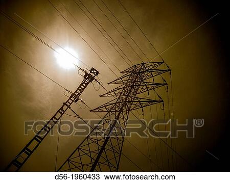 High tension tower View Large Photo Image Stock Image - High tension tower. Fotosearch