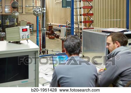 Stock Photo - High Voltage Electric Laboratory. Certification of electrical equipment. Technological Services to Industry. Tecnalia Research & innovation, Bizkaia, Basque Country, Spain.. Fotosearch