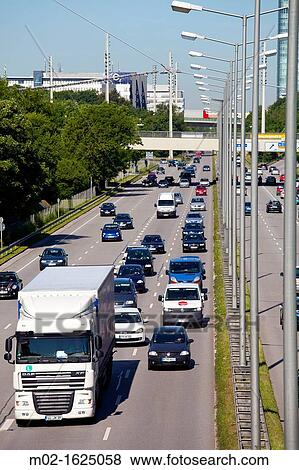 Highway in Munich, Germany View Large Photo Image Stock Photo - Highway in Munich, Germany. Fotosearch