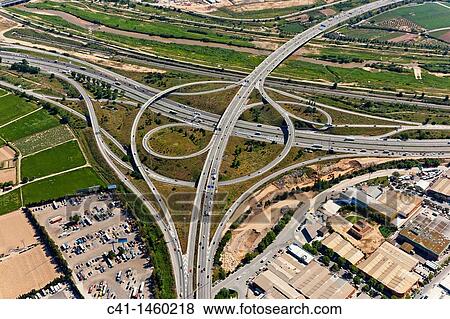 Stock Photo - Highway L? Hospitalet de Llobregat Barcelona, Spain. Fotosearch