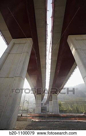 Stock Photo - Highway under construction, Zumarraga, Gipuzkoa, Basque Country, Spain. Fotosearch