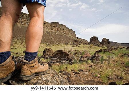 Hiker in Sun Lakes - Dry Falls State Park, Washington View Large Photo Image Stock Photography - Hiker in Sun Lakes - Dry Falls State Park, Washington. Fotosearch