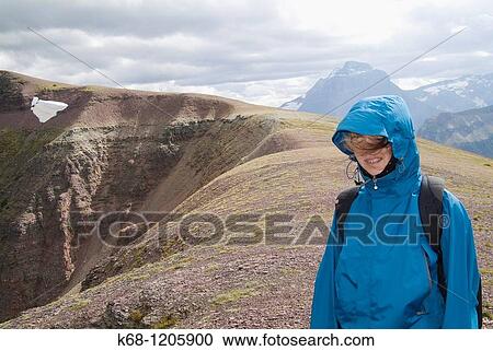 hiker in Waterton National Park, Alberta, Canada View Large Photo Image Stock Image - hiker in Waterton National Park, Alberta, Canada. Fotosearch