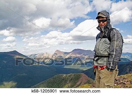 hiker in Waterton National Park, Alberta, Canada View Large Photo Image Stock Image - hiker in Waterton National Park, Alberta, Canada. Fotosearch