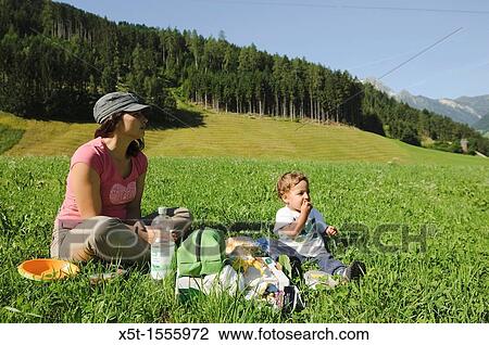 Hikers in the Austrian Alps View Large Photo Image Stock Image - Hikers in the Austrian Alps. Fotosearch