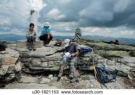 Hikers in Torozo summit Sierra de Gredos? vila province Castilla y Le? n Spain View Large Photo Image Stock Image - Hikers in Torozo summit Sierra de Gredos? vila province Castilla y Le? n Spain. Fotosearch