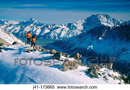 Hikers. Mount Cook. Mount Cook National Park. South Island. New Zealand View Large Photo Image Stock Photography - Hikers. Mount Cook. Mount Cook National Park. South Island. New Zealand. Fotosearch