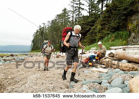 hikers on Nootka Island, BC, Canada View Large Photo Image Stock Photography - hikers on Nootka Island, BC, Canada. Fotosearch