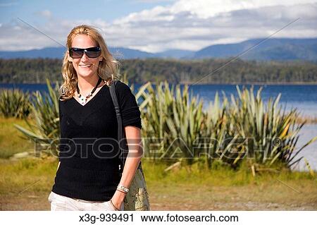 Stock Image - Hiking and water play along the west coast of the South Island, New Zealand. Fotosearch