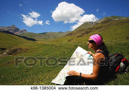 Hiking in the valley of Ezcarra Pyrenees Mountains Huesca Pyrenees Spain View Large Photo Image Picture - Hiking in the valley of Ezcarra Pyrenees Mountains Huesca Pyrenees Spain. Fotosearch