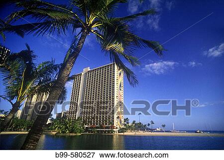 Hilton hotel hawaiian village, Waikiki, Honolulu, Oahu, Hawaii, Usa View Large Photo Image Stock Photo - Hilton hotel hawaiian village, Waikiki, Honolulu, Oahu, Hawaii, Usa. Fotosearch