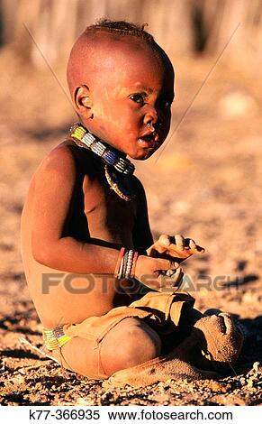 Himba child. Kaokoveld. Namibia. View Large Photo Image Stock Photography - Himba child. Kaokoveld. Namibia.. Fotosearch
