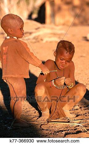 Himba children. Kaokoveld. Namibia. View Large Photo Image Stock Image - Himba children. Kaokoveld. Namibia.. Fotosearch