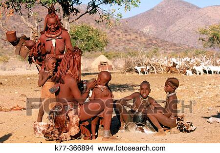 Himba people. Kaokoveld. Namibia. View Large Photo Image Picture - Himba people. Kaokoveld. Namibia.. Fotosearch
