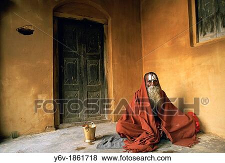 Hindu ascetic. Janakpur, Nepal. View Large Photo Image Stock Photo - Hindu ascetic. Janakpur, Nepal.. Fotosearch