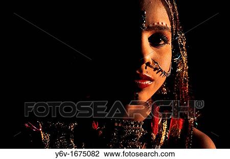 Stock Image - Hindu girl dressed as a bride.. Fotosearch