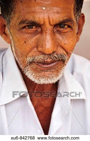 Stock Photo - Hindu man at the temple in Varkala, Kerala, India. Fotosearch