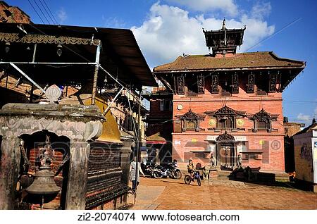 Picture - Hindu Temple, Bhaktapur, Nepal.. Fotosearch
