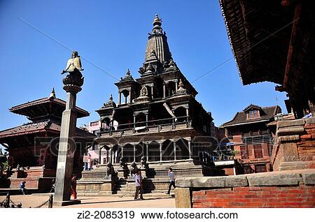 Hindu temples, Durbar Square, Patan, Nepal View Large Photo Image Stock Photo - Hindu temples, Durbar Square, Patan, Nepal. Fotosearch